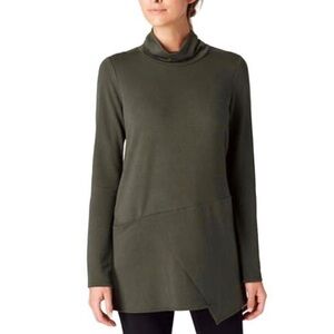 J. Jill Pure Jill Luxe Tencel Olive Cowl Neck Tunic One Pocket Size XL